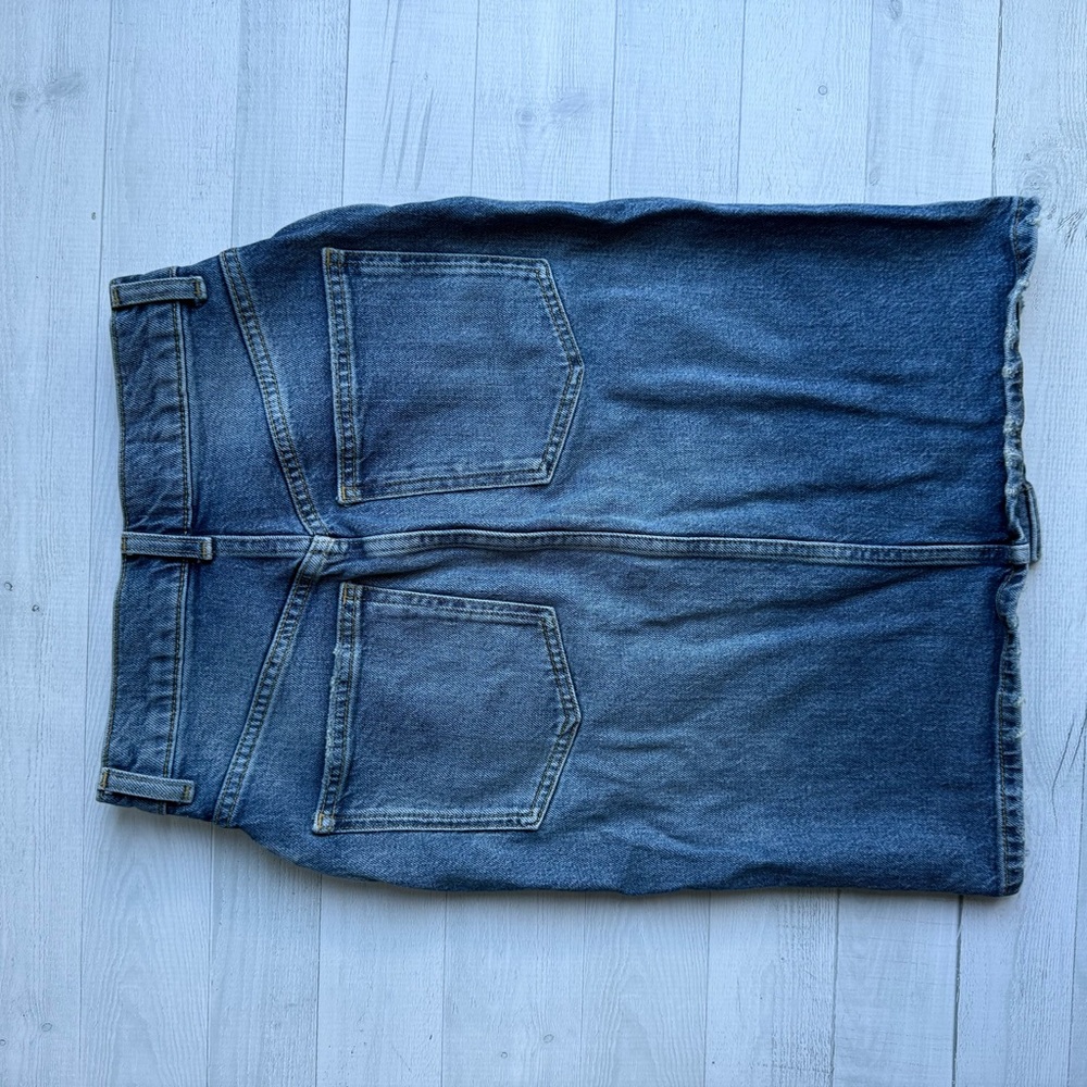 Anthropologie Pilcro Blue Denim Pencil Skirt Size 4 - Picture 5 of 9